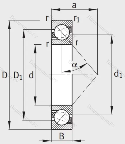 Однорядный шариковый подшипник 7203 B XL TVP от производителя  FAG