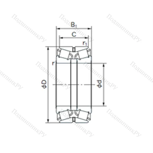 Подшипник роликовый радиально-упорный 460KBE 030