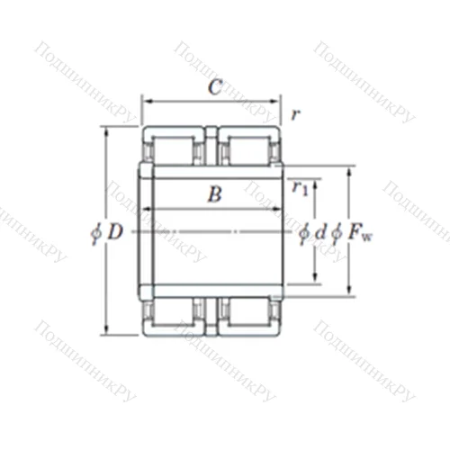 Подшипник роликовый радиальный JC 27X от производителя  KOYO