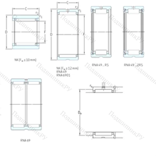 Подшипник игольчатый радиальный NK 35/30TN от производителя  SKF Подшипник игольчатый радиальный NK 35/30TN от производителя  SKF