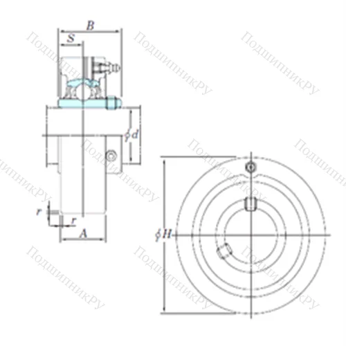 Подшипниковый узел шариковый радиальный UCCX 06-20