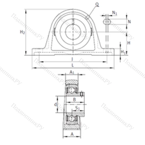 Подшипниковый узел шариковый радиальный PAKY 1/2