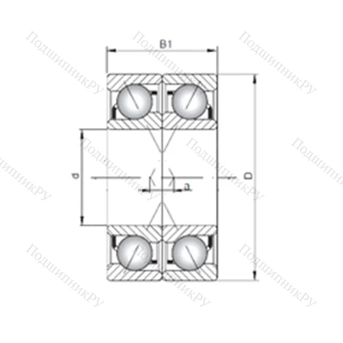 Подшипник шариковый радиально-упорный 7307 ADF от производителя  ISO Подшипник шариковый радиально-упорный 7307 ADF от производителя  ISO