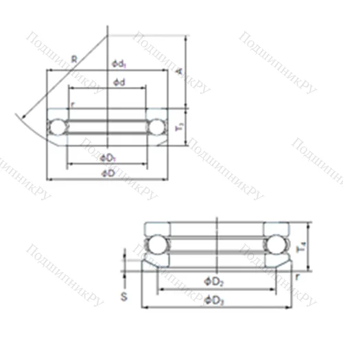 Подшипник шариковый упорный 53264U