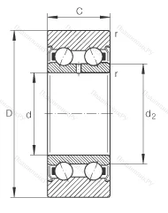 Подшипник LR 5206 X ZZ от производителя  INA