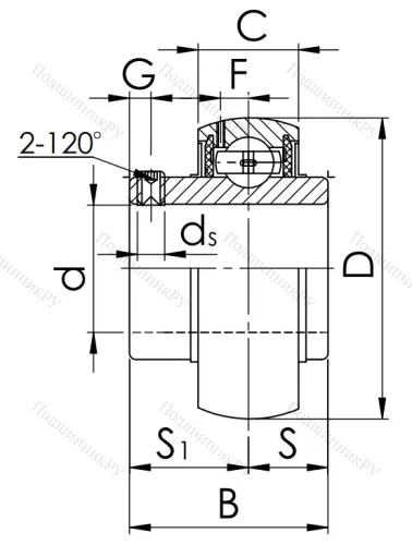 Корпусный подшипник UC 218 (480218 ГОСТ) в Сочи