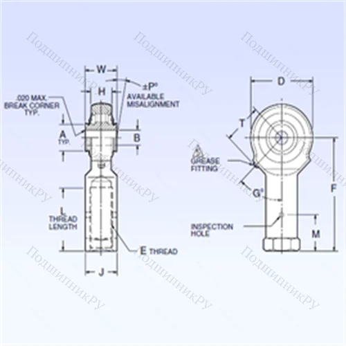 Подшипник роликовый радиальный самоцентрирующийся ARR 4FFN-B