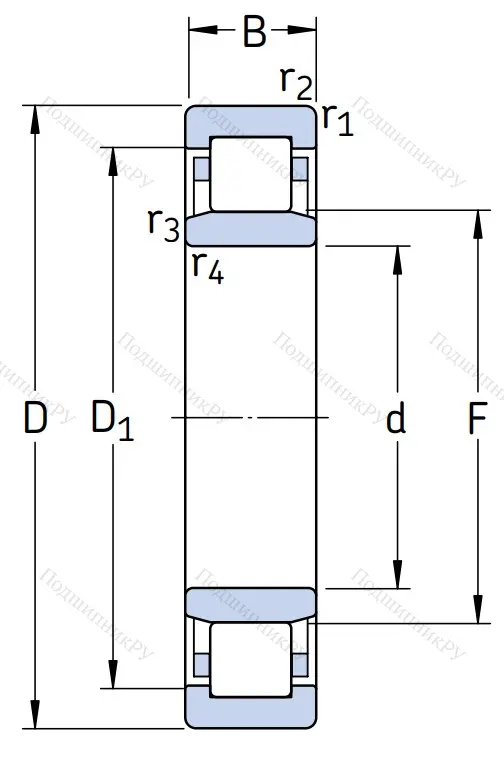 Роликовый цилиндрический подшипник