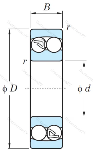 Двухрядный шариковый подшипник 1315