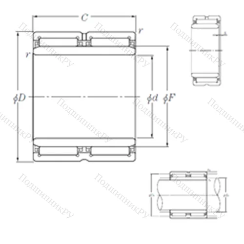 Подшипник игольчатый радиальный NA 6903R