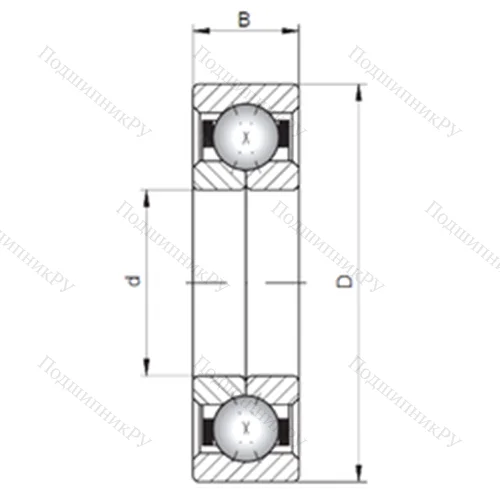 Подшипник шариковый радиально-упорный QJ 1072 от производителя  CX Подшипник шариковый радиально-упорный QJ 1072 от производителя  CX