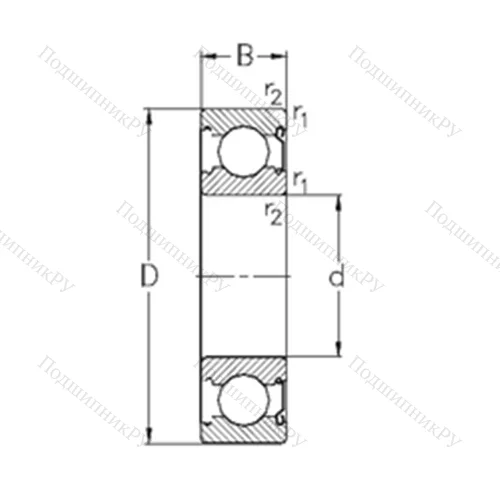 Подшипник шариковый радиальный 6021-Z от производителя  NKE