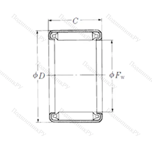 Подшипник игольчатый радиальный B-56 от производителя  NSK