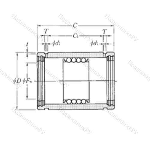Подшипник шариковый линейный KD 5072100LL
