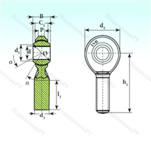 Подшипник скольжения сферический TSM.R 16