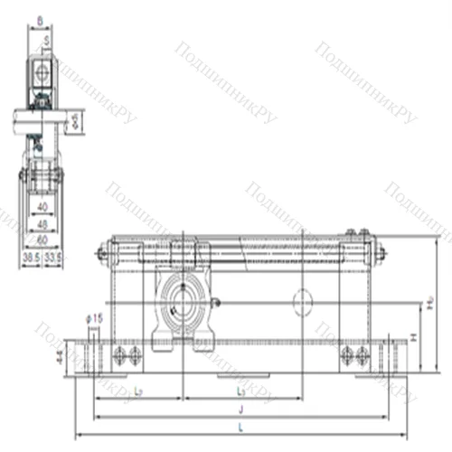 Подшипниковый узел шариковый радиальный UCTL 204+WL 200