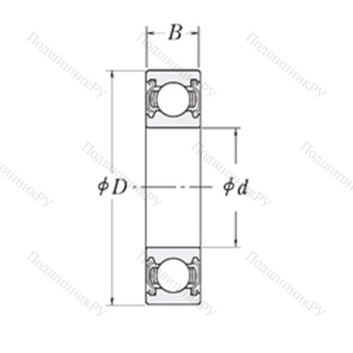 Подшипник шариковый радиальный MJ 3/4-2Z