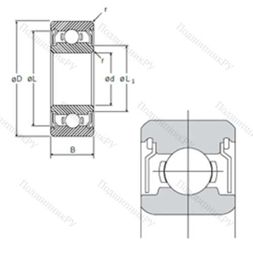 Подшипник шариковый радиальный JRH 91001