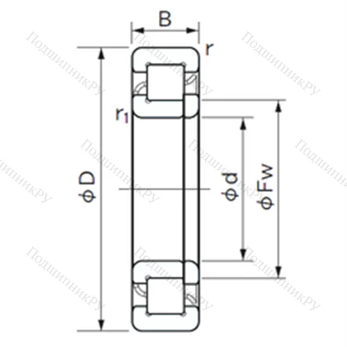 Подшипник роликовый радиальный NUP 1030