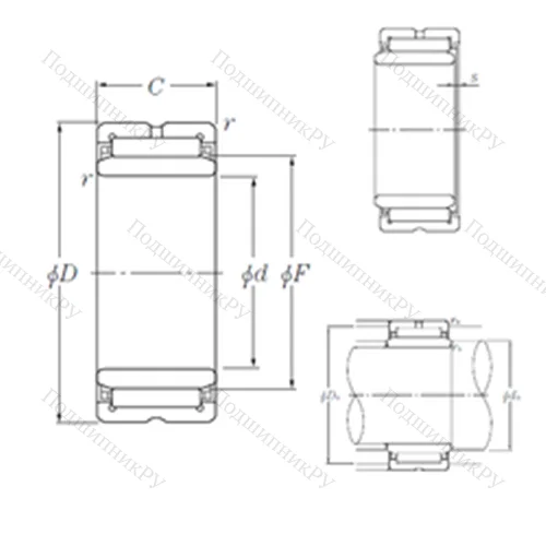 Подшипник игольчатый радиальный NA 4909R