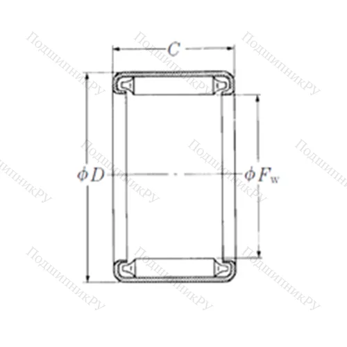 Подшипник игольчатый радиальный B-2012 от производителя  NSK