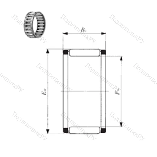Подшипник игольчатый радиальный KT 222720 от производителя  IKO