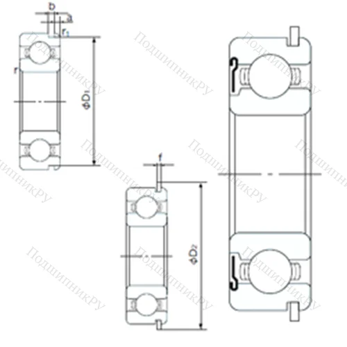 Подшипник шариковый радиальный 6024ZNR
