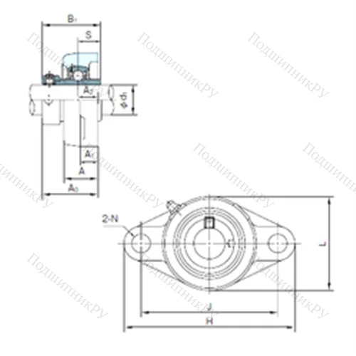 Подшипниковый узел шариковый радиальный UGFL 204