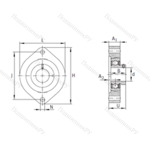 Подшипниковый узел шариковый радиальный FLCTEY 40