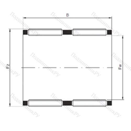 Подшипник игольчатый радиальный KK 68x74x35