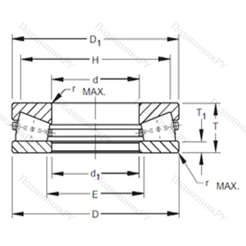 Подшипник роликовый упорный G-3272-C