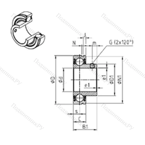 Подшипник шариковый радиальный CUS 209-27