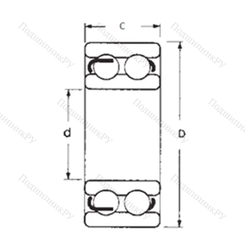 Подшипник шариковый радиальный 4204ZZ