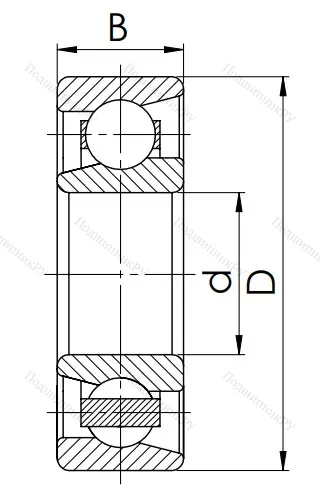 Радиально-упорный шариковый подшипник 46124 Л (7024 ACM) в Сочи