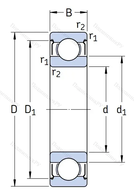 Однорядный шариковый подшипник W 6000 2Z в Сочи
