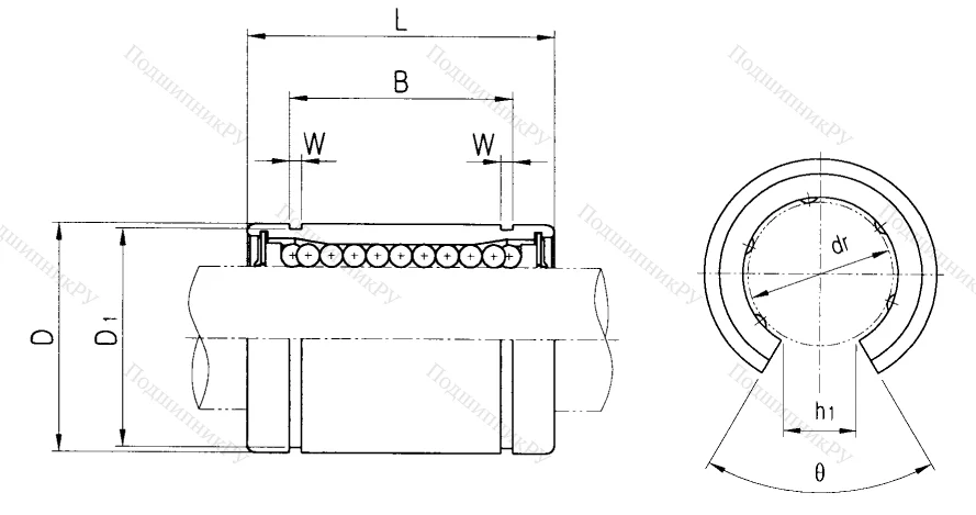 Подшипник LME 40 UU OP в Сочи