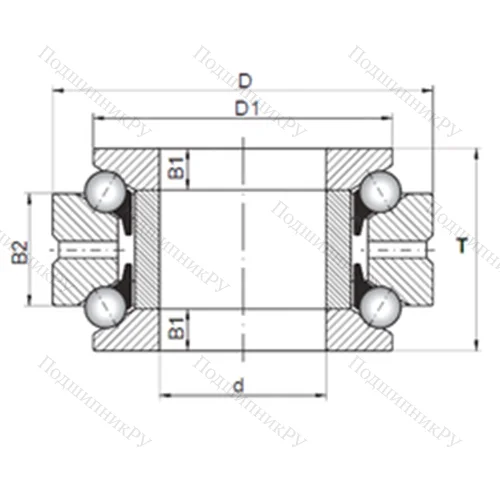 Подшипник шариковый упорно-радиальный 234417 MSP от производителя  CX Подшипник шариковый упорно-радиальный 234417 MSP от производителя  CX