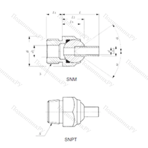Подшипник скольжения сферический SNM 24-40
