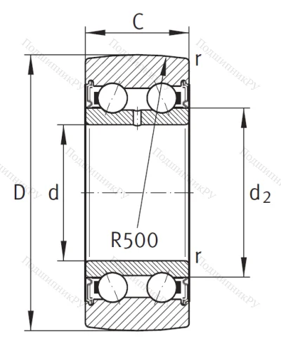 Подшипник LR 5001 2RS от производителя  INA Подшипник LR 5001 2RS от производителя  INA