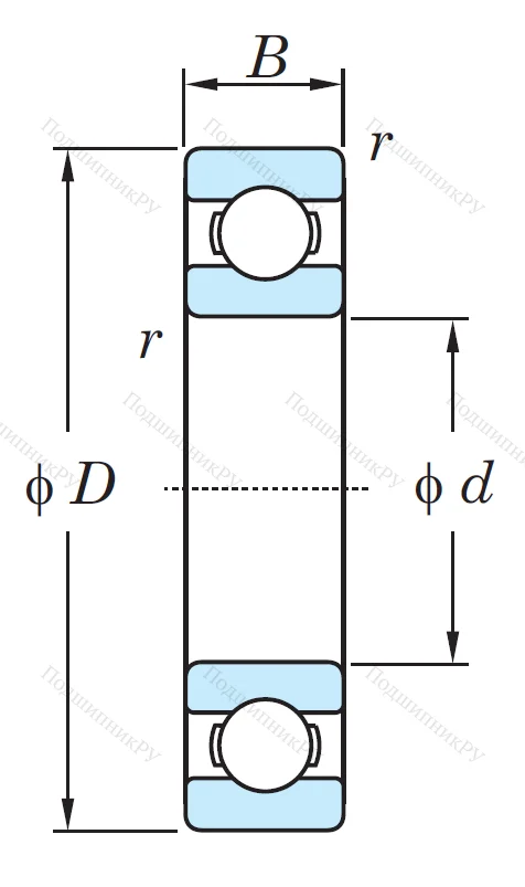 Однорядный шариковый подшипник 6220 CM
