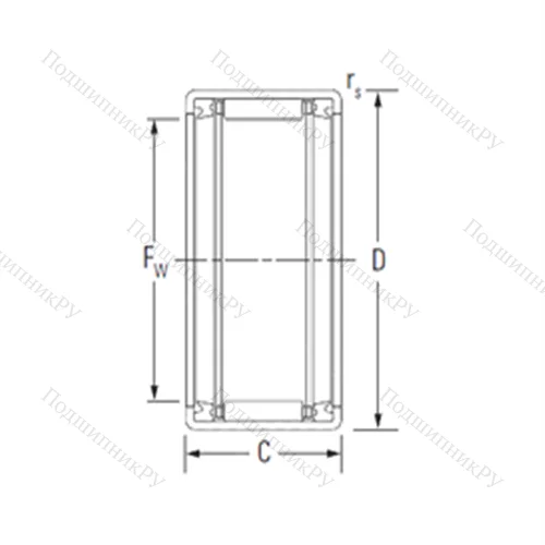 Подшипник игольчатый радиальный HK 3520.2RS