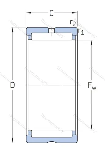 Игольчатый подшипник NK 40/20 TN от производителя  SKF