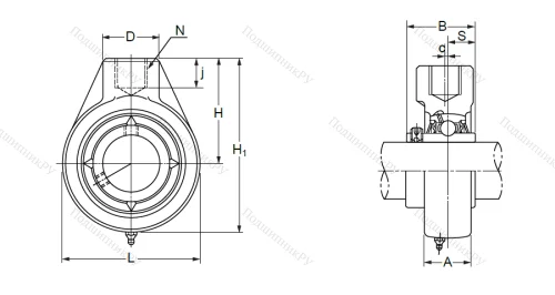 Подшипниковый узел UCHA 204 (UCHB 204) в Сочи