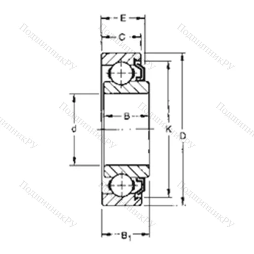 Подшипник шариковый радиальный 202KL 4 от производителя  TIMKEN Подшипник шариковый радиальный 202KL 4 от производителя  TIMKEN