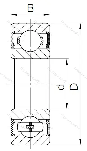 Шариковый однорядный подшипник 180304 (6304 2RS) в Сочи