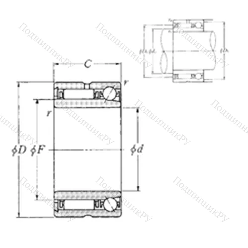 Подшипник комбинированный NKIA 5904