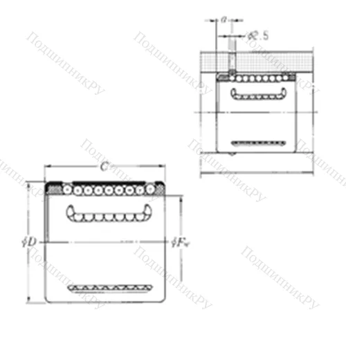 Подшипник шариковый линейный KH 0824 от производителя  NTN