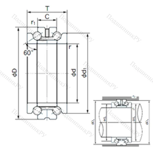 Подшипник шариковый упорно-радиальный 145TAD 20