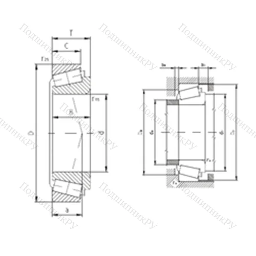 Подшипник роликовый радиально-упорный 32205A