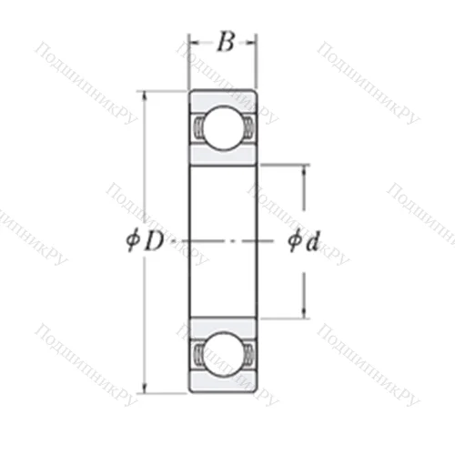 Подшипник шариковый радиальный XLJ 6 от производителя  RHP Подшипник шариковый радиальный XLJ 6 от производителя  RHP